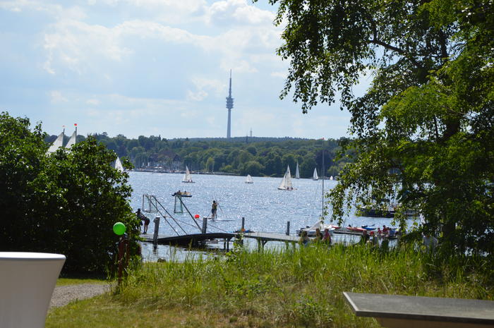 Wassersportzentrum mit Blick auf den Wannsee