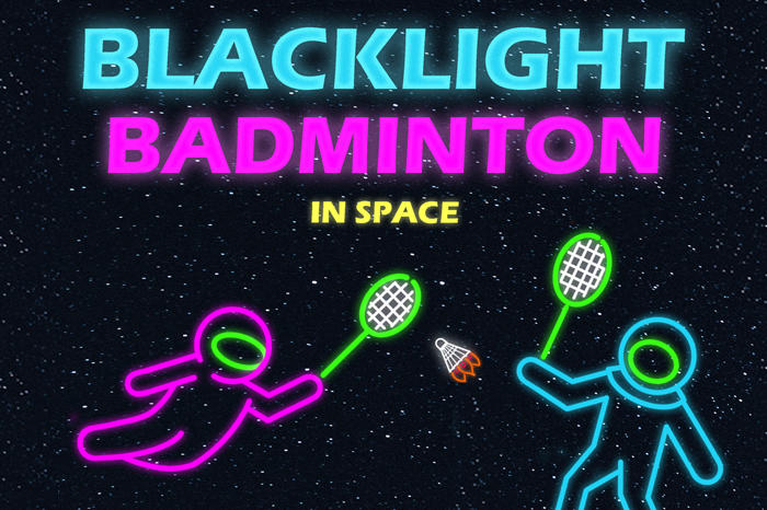 Blacklight Badminton Turnier