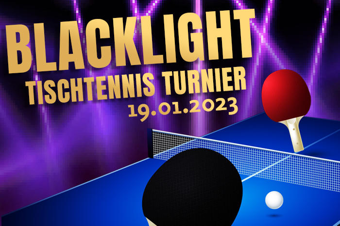 Blacklight Tischtennis Turnier